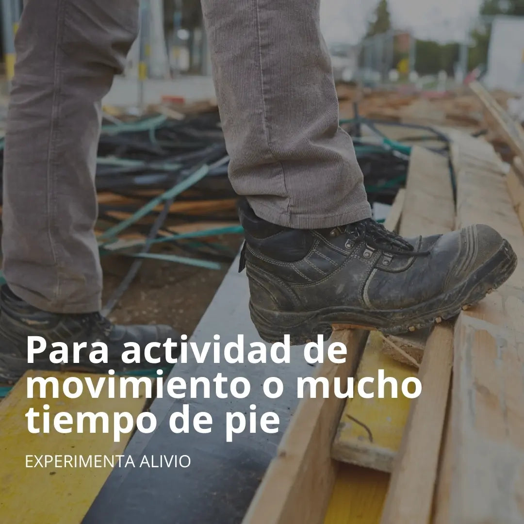 Zapatos de seguridad con plantilla de trabajo CLIVS, recomendados para actividades de movimiento o largas horas de pie, proporcionando alivio y confort.